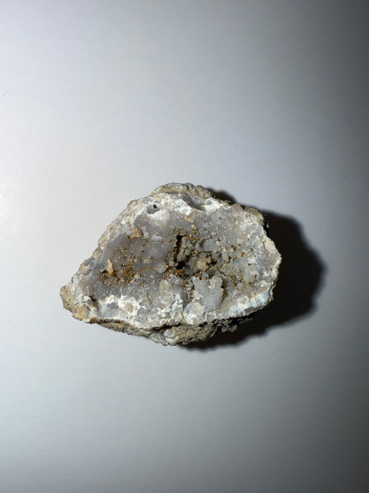 Frosty blue calcedony Keokuk geode