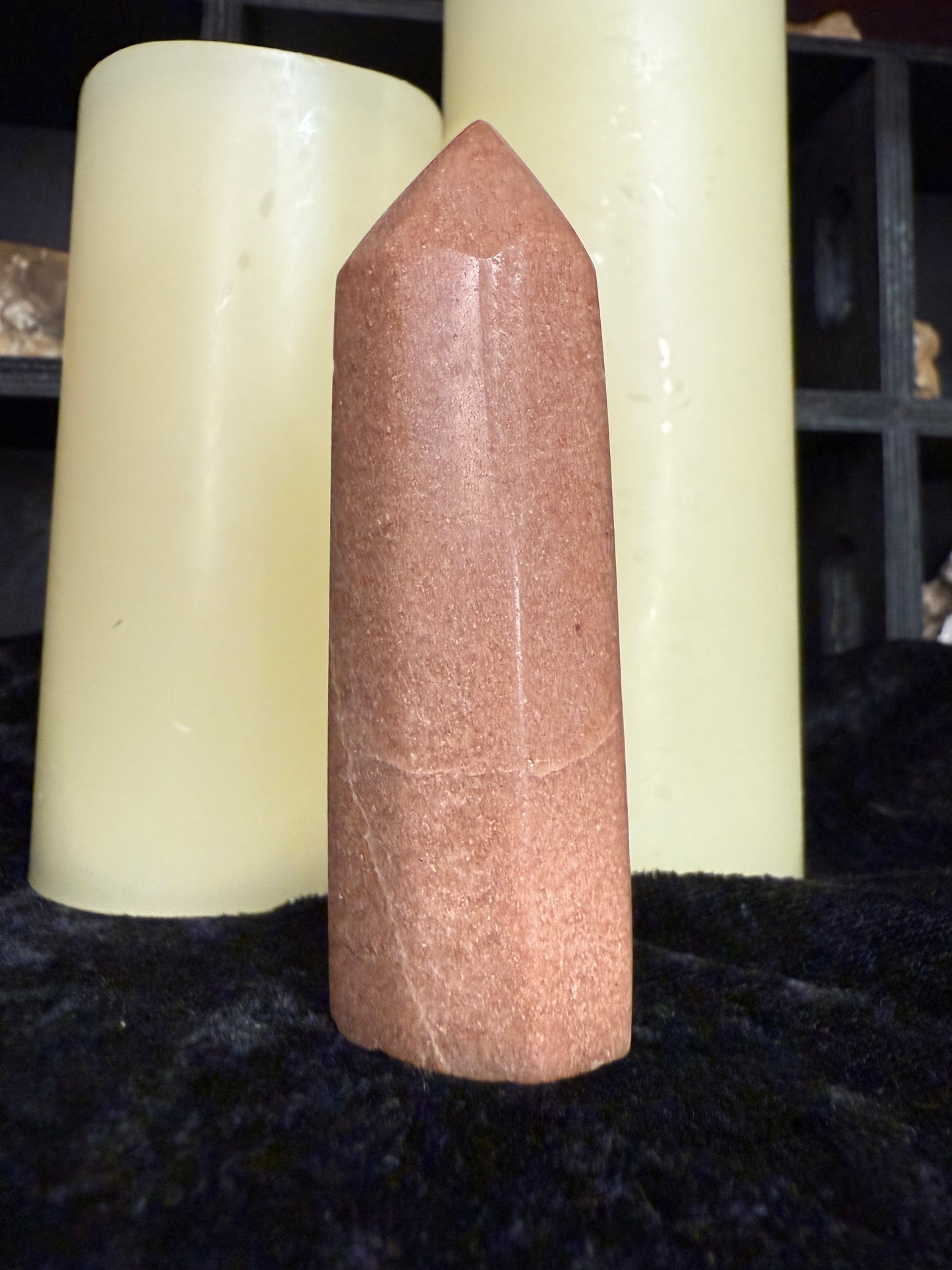 Pink Kona dolomite agate tower