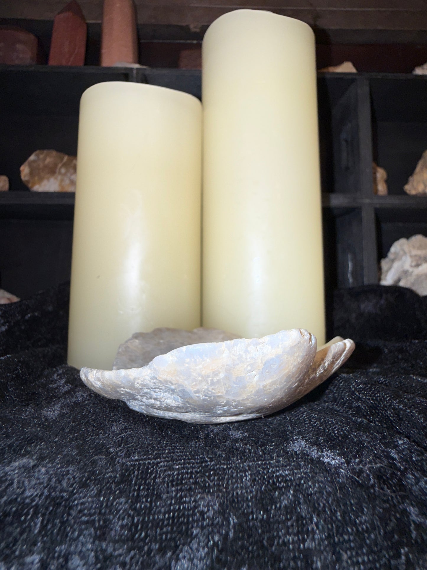 “Rainbow septarian” altar bowl