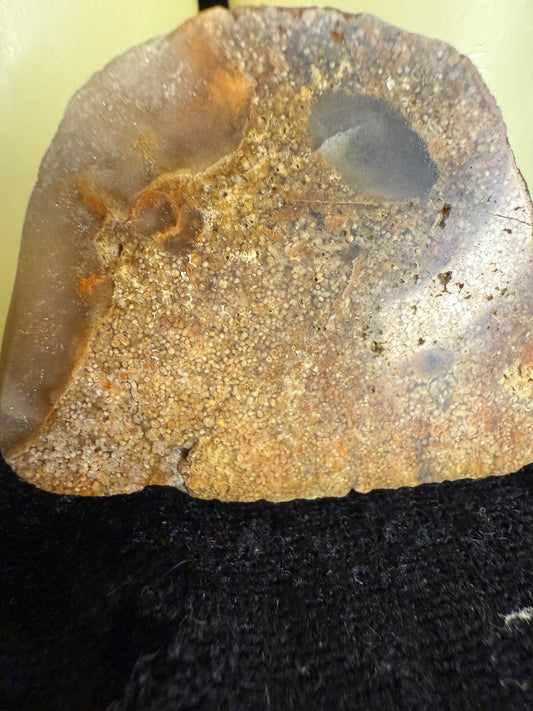 Face polished Oolitic Lake Superior agate slab (with pyrite)