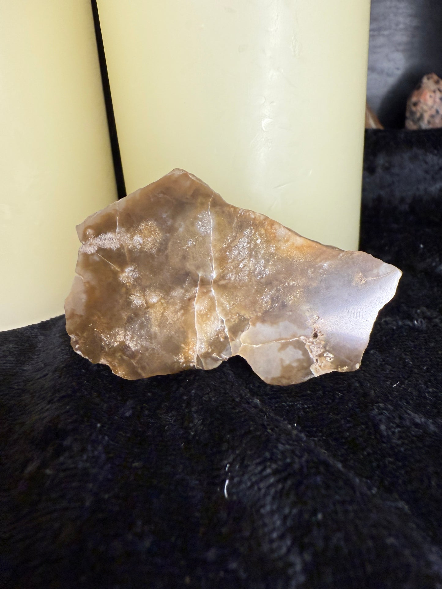 Face polished Stromatolite Lake Superior agate halves