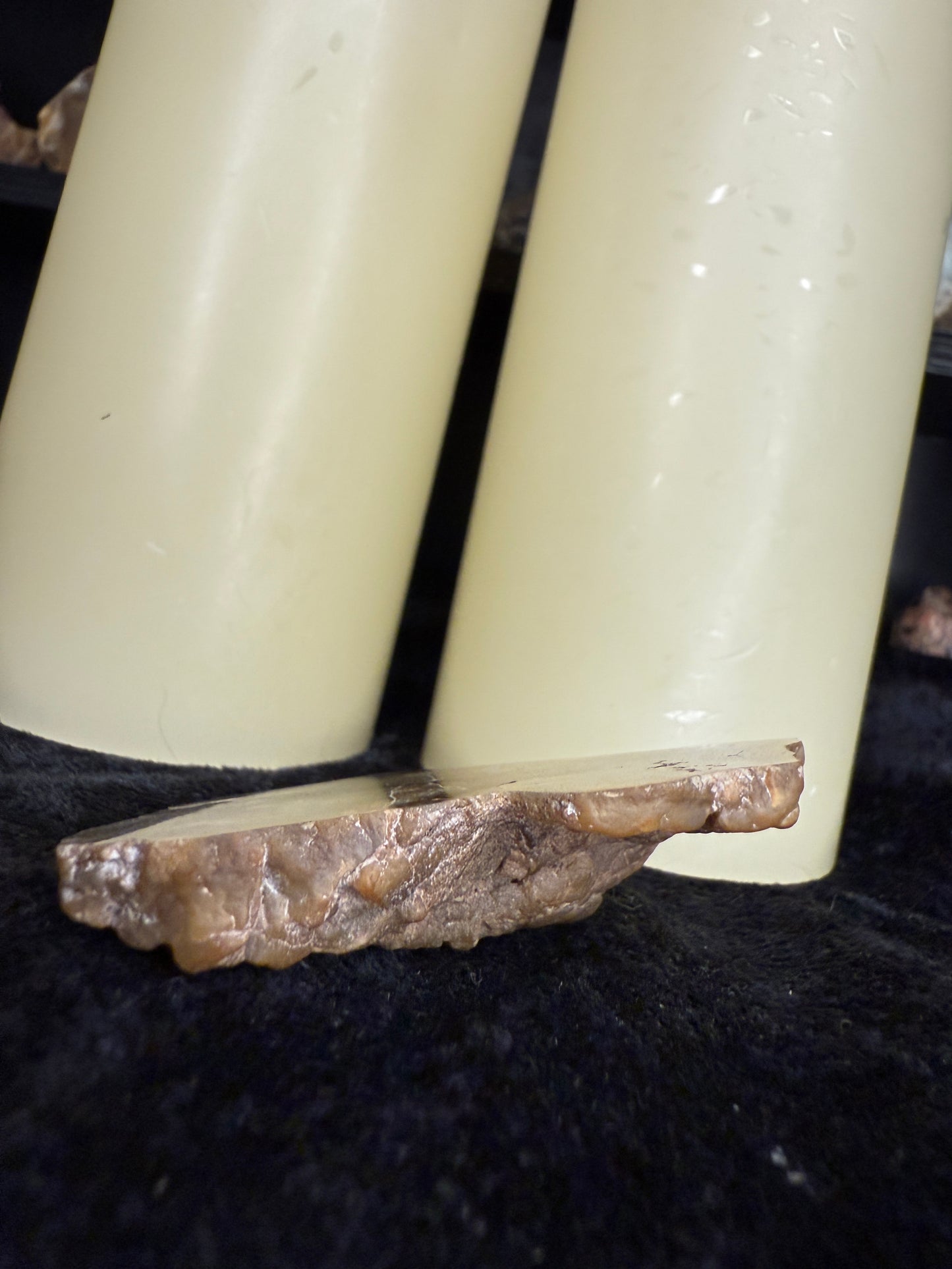 Face polished Stromatolite Lake Superior agate halves