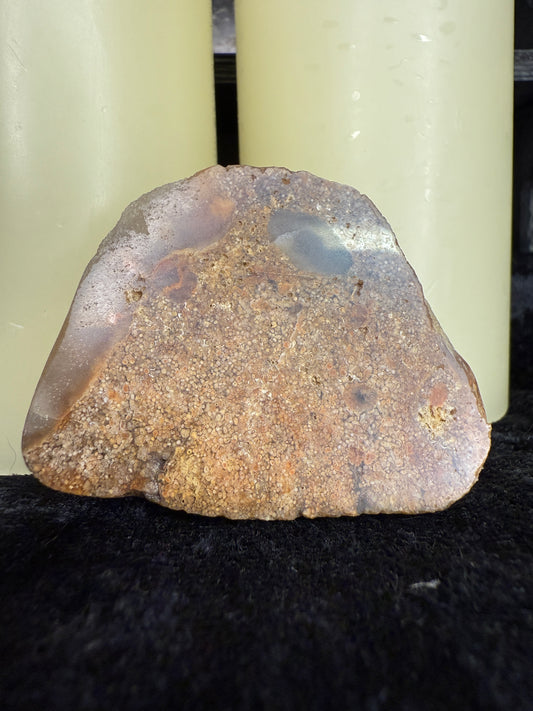 Face polished Oolitic Lake Superior agate slab (with pyrite)